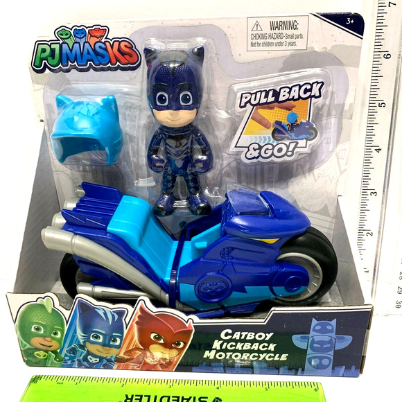 PJMASKS Catboy Kickback Motorcycle 3 Pieces Catboy Figure 3 1/2 inches Ag 3+ NEW - Picture 8 of 8